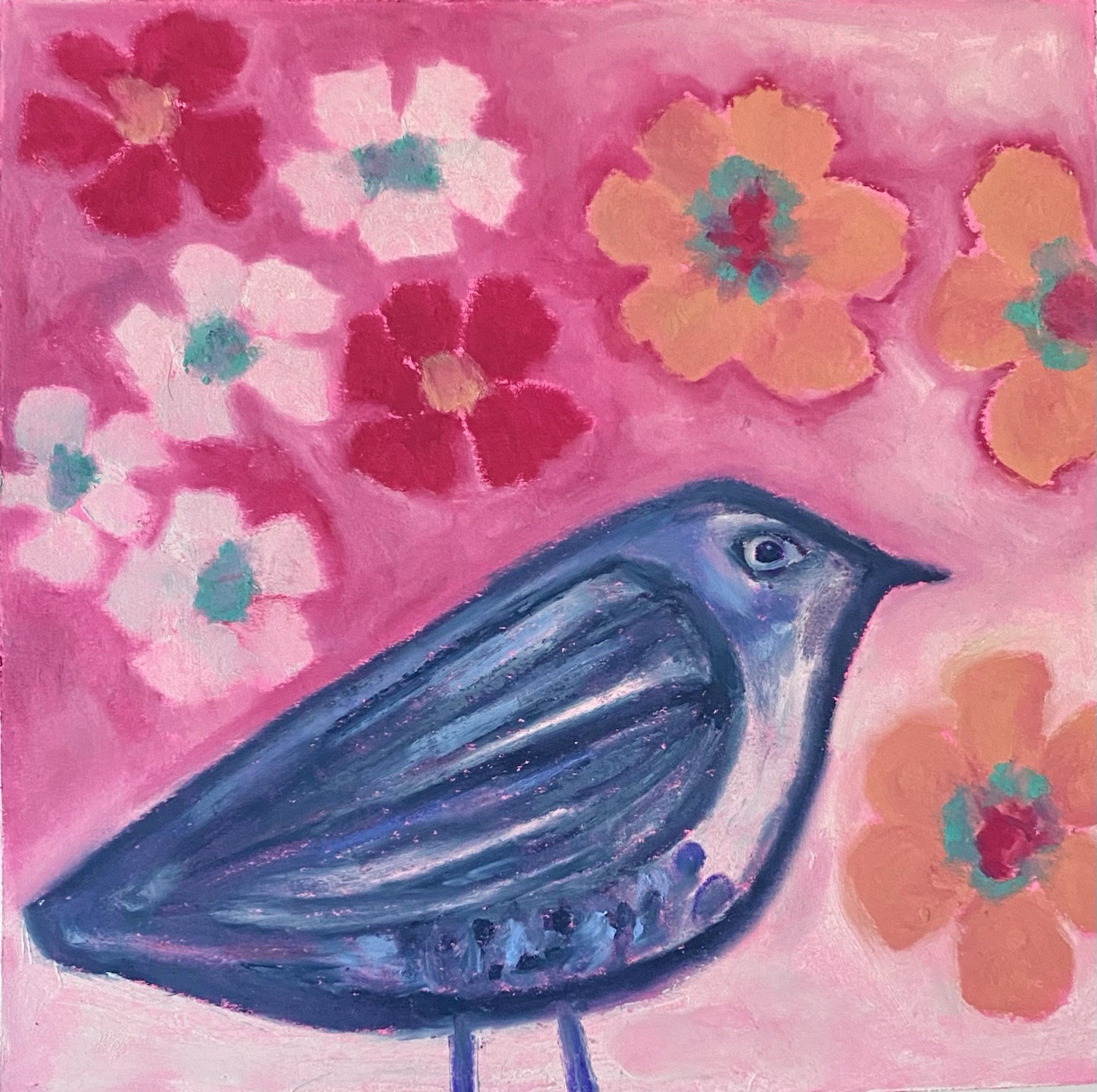 Oil pastel painting, 8 X 8
