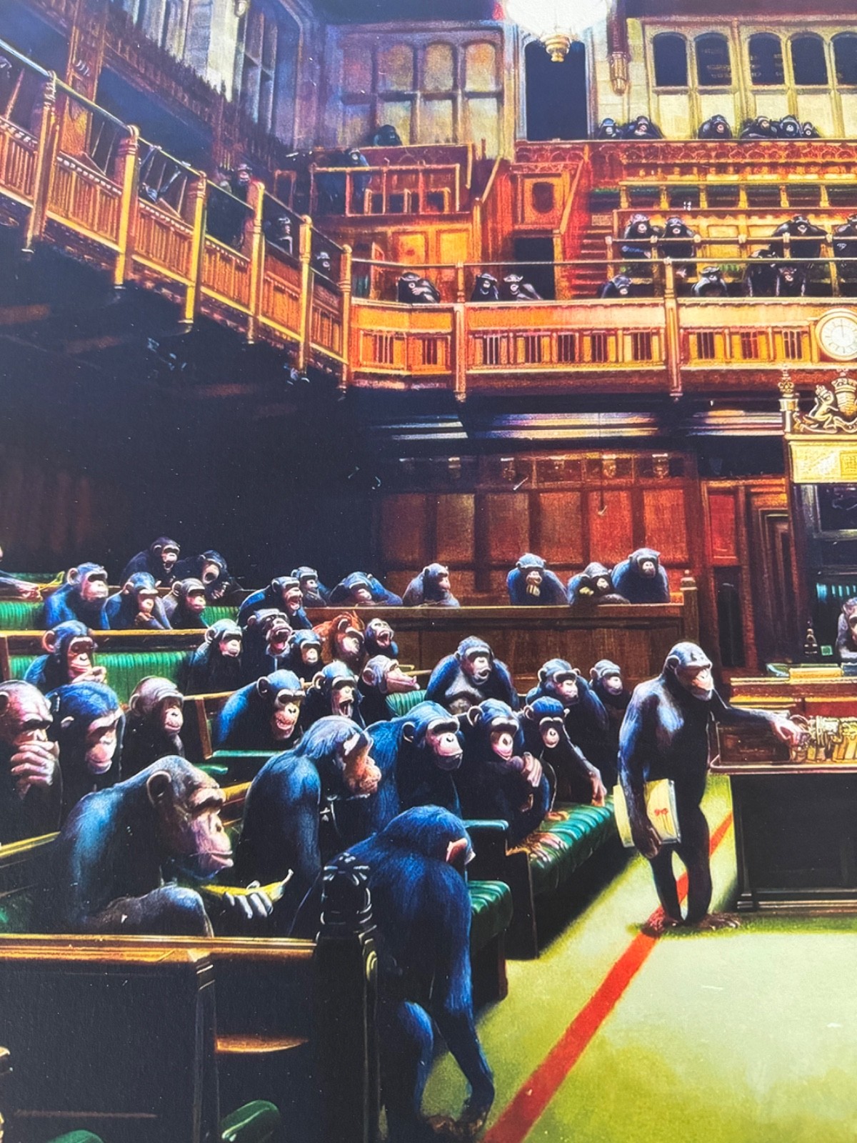 BANKSY “Monkey Parliament”- Screenprint- Signed Grafitti Street Art-REAL BEAUTY
