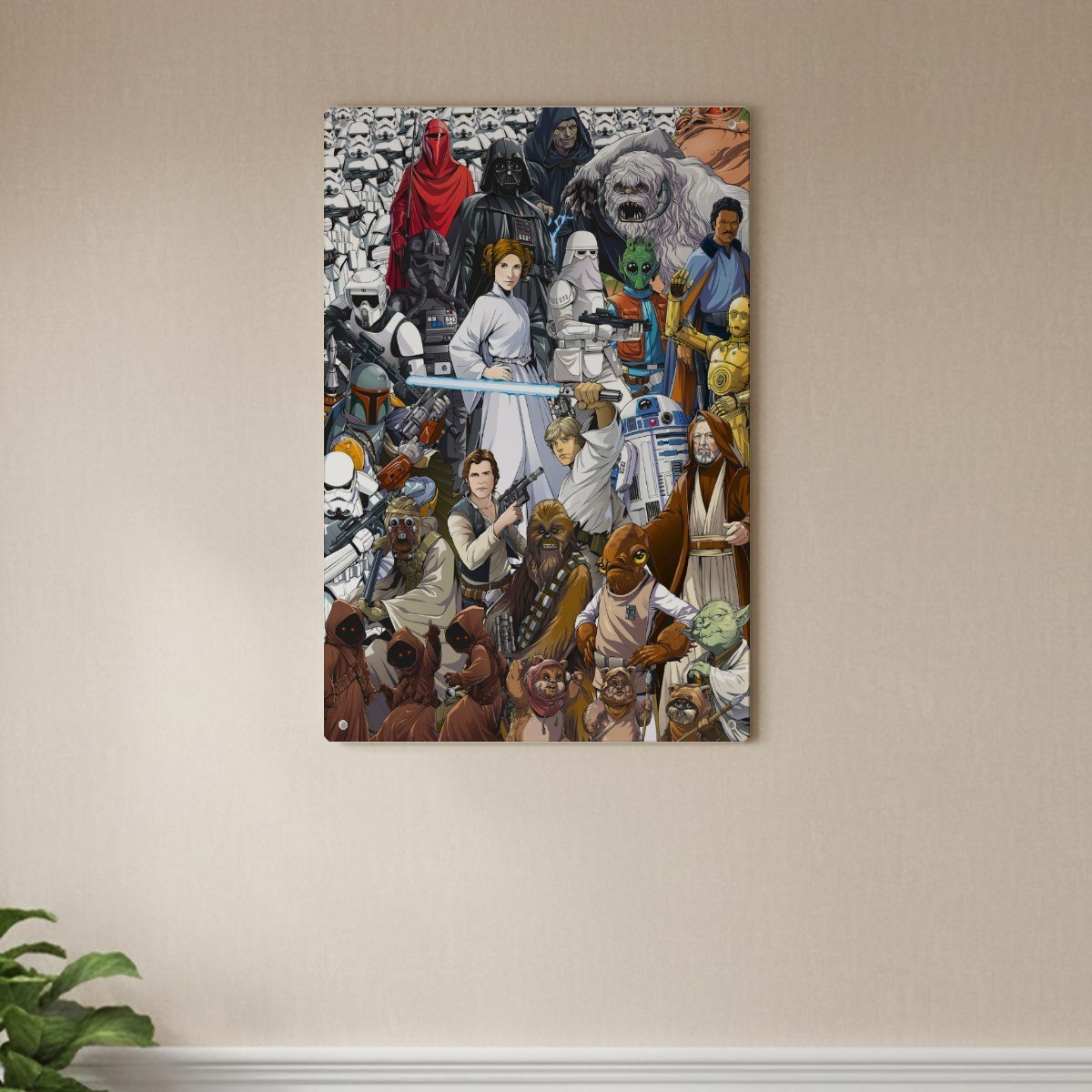 Stars Movies Characters Thickened Rectangular Iron Wall Painting | Vertical 2:3