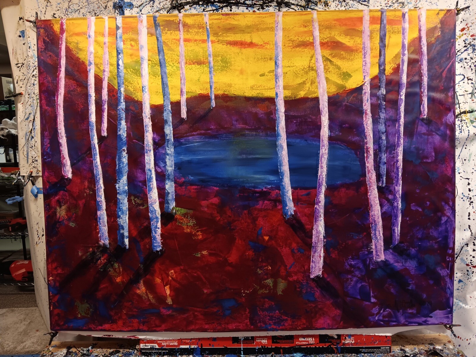 Mark Little Original ￼Professional Painting 84”X62” (7 Foot) Abstract Modern XL