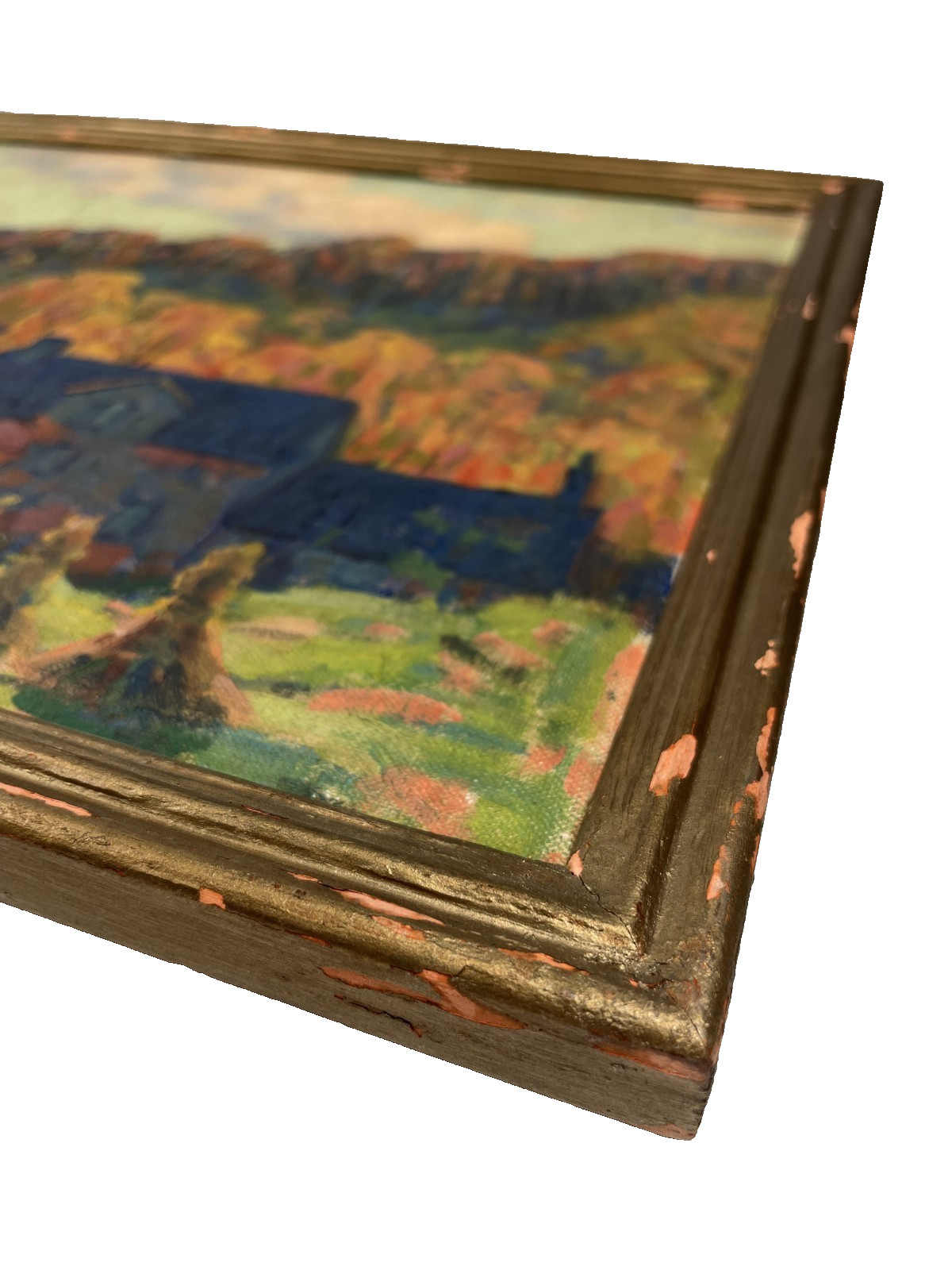 JOHN BENTLEY WOODSTOCK NY TOWN ANTIQUE IMPRESSIONIST LANDSCAPE OIL PAINTING
