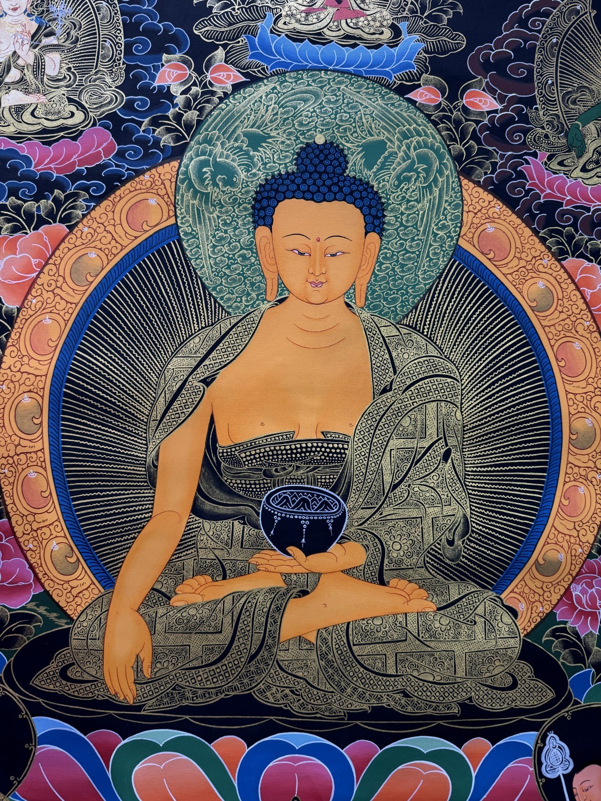 101cmx80cm Shakyamuni Buddha Thanka Art