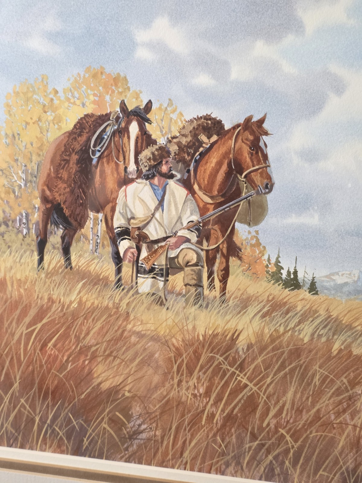 Ron Stewart “Sounds In The Distance” Original Watercolor Painting 11″×15″
