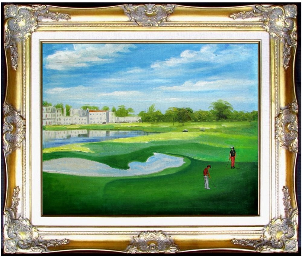 Framed, Adare Manor Golf Course, Ireland, Hand Painted Oil Painting, 16x20in