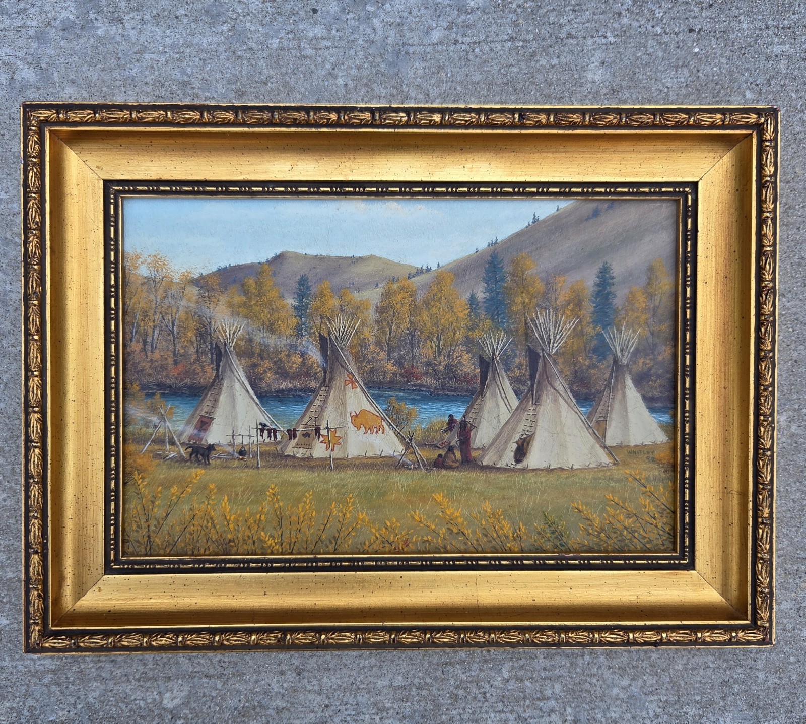 “Salmon River Camp” Lemhi Shosonis North of Salmon, ID Oil H.C. Whitley 1992
