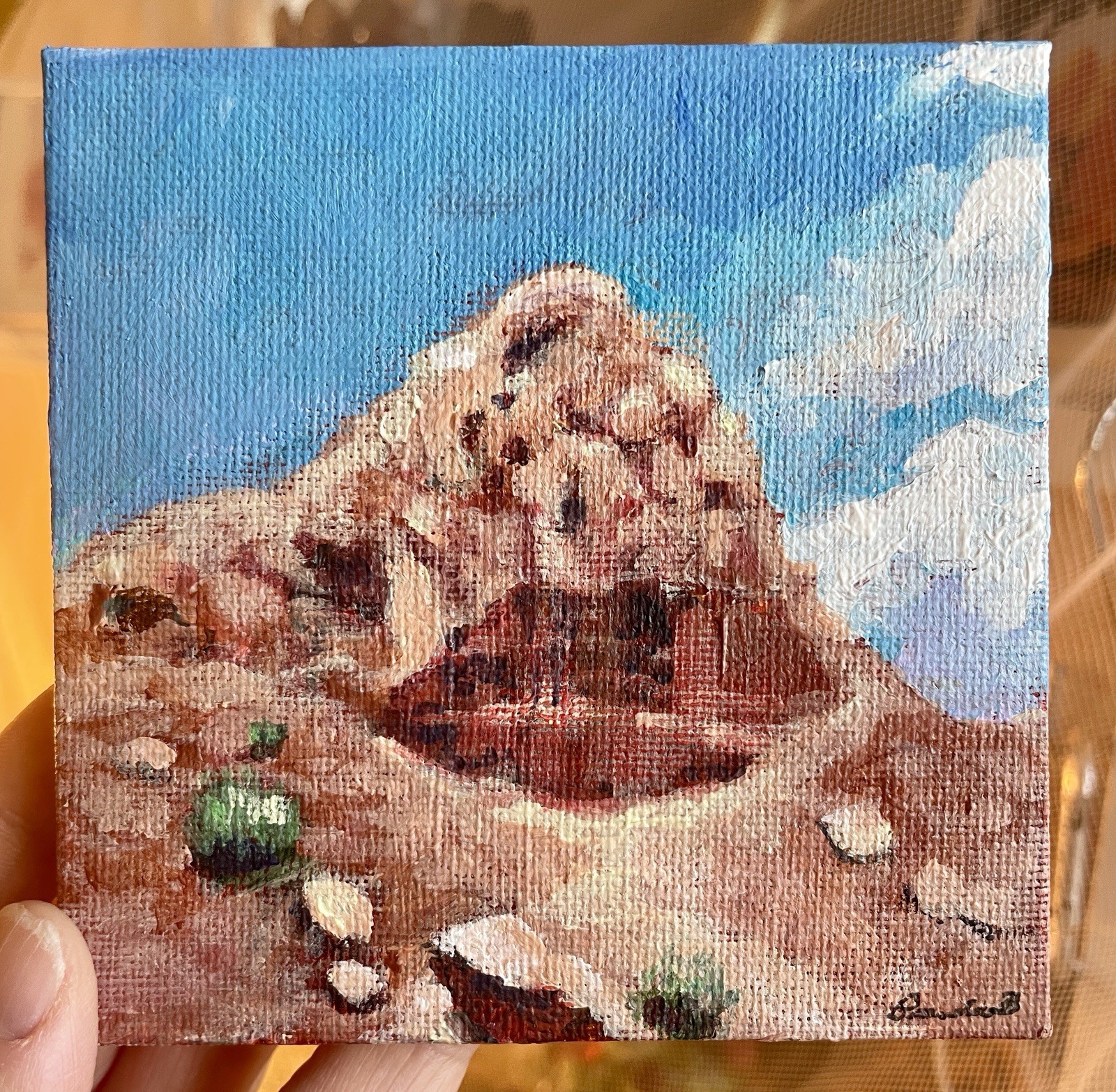 Abiquiu New Mexico Desert Mountain Original Painting Southwest Landscape Art