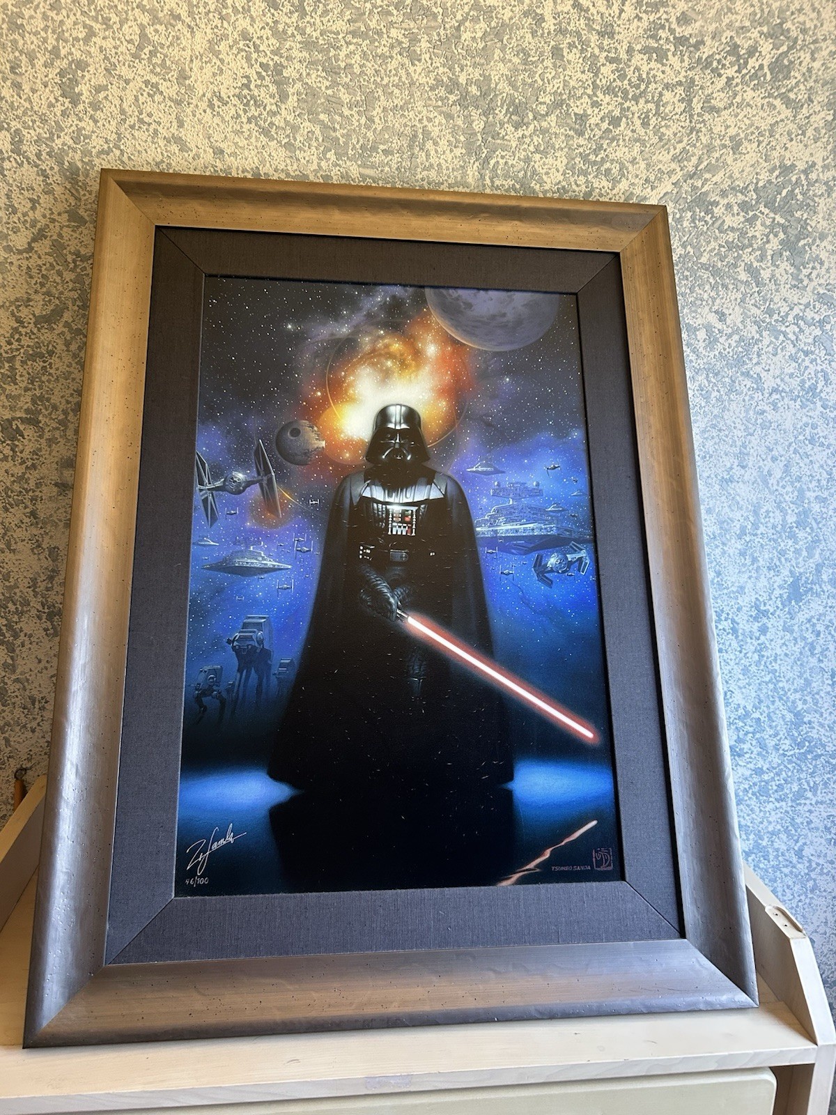 Star Wars Fine Art Collection Canvas Wall Art Darth Vader- Certificate Of Auth.