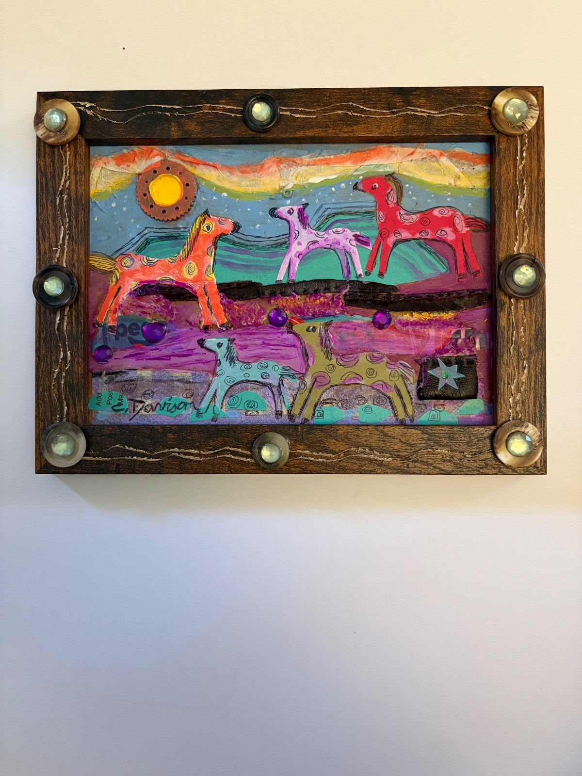 Multi Media Painting 6″x8″ “The Wild Ones” by reknowned Artist C.