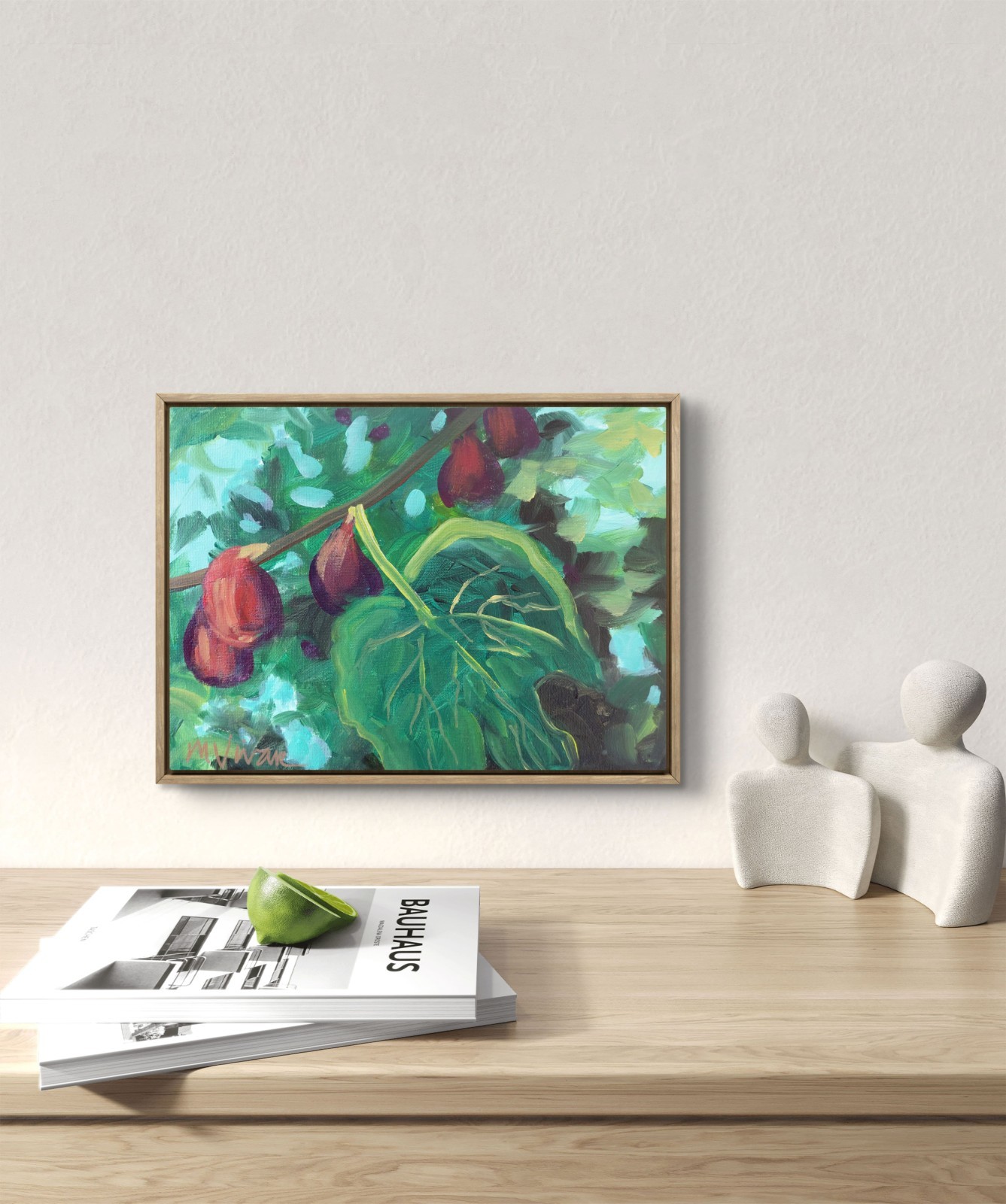 MONA VIVAR 9×12 Original Fruit Tree Impressionism Acrylic Abstract Canvas