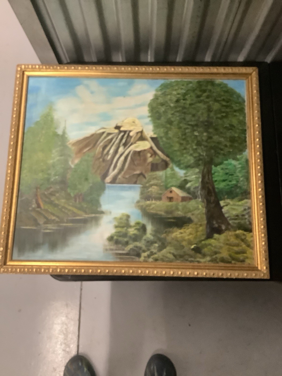 Mountain River Scene Paining W29 H23
