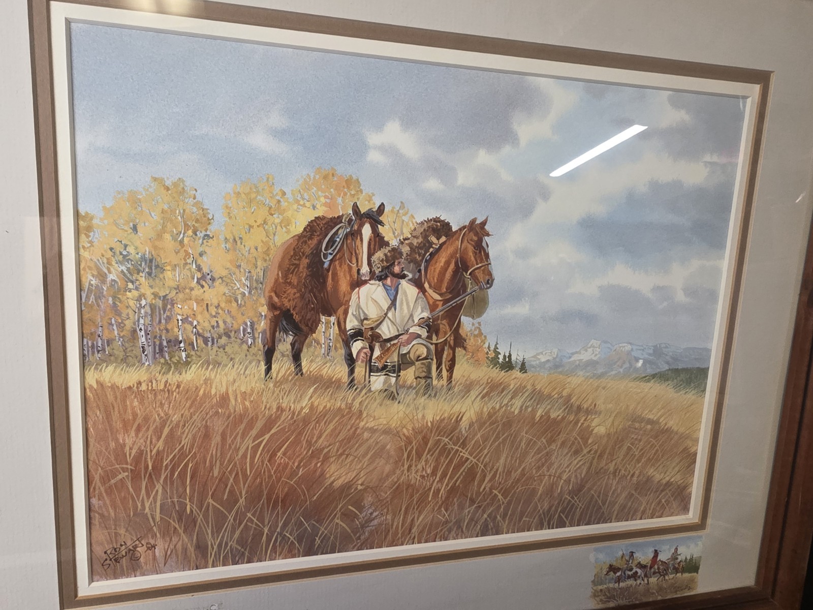 Ron Stewart “Sounds In The Distance” Original Watercolor Painting 11″×15″