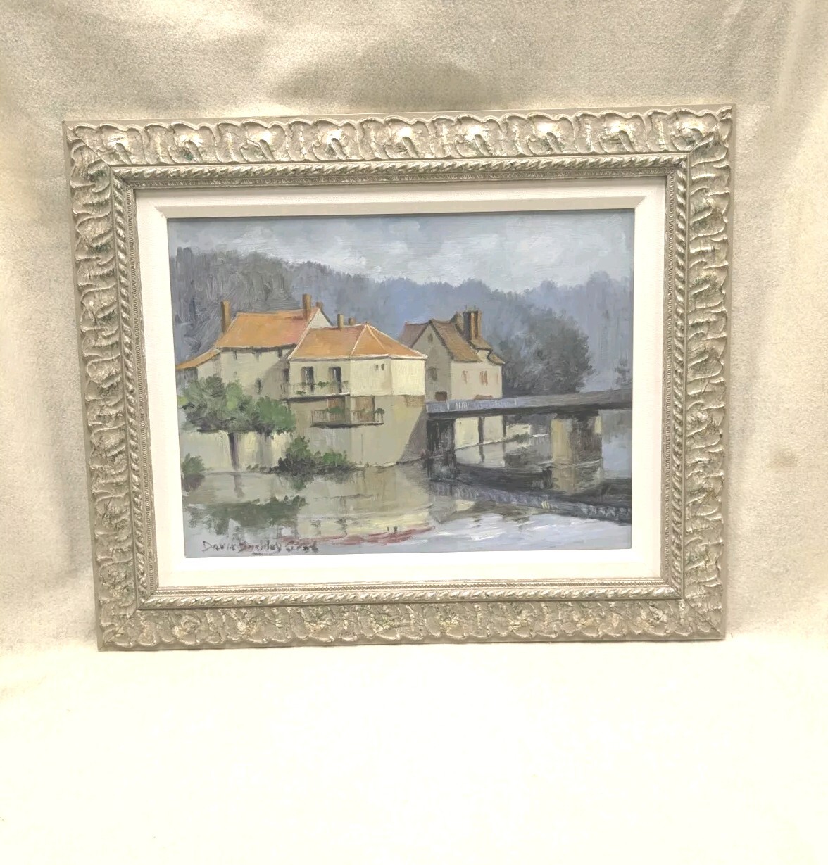 David Buckley Good “Dan Sur Meuse” Oil Painting 18.25″ X 13.5″