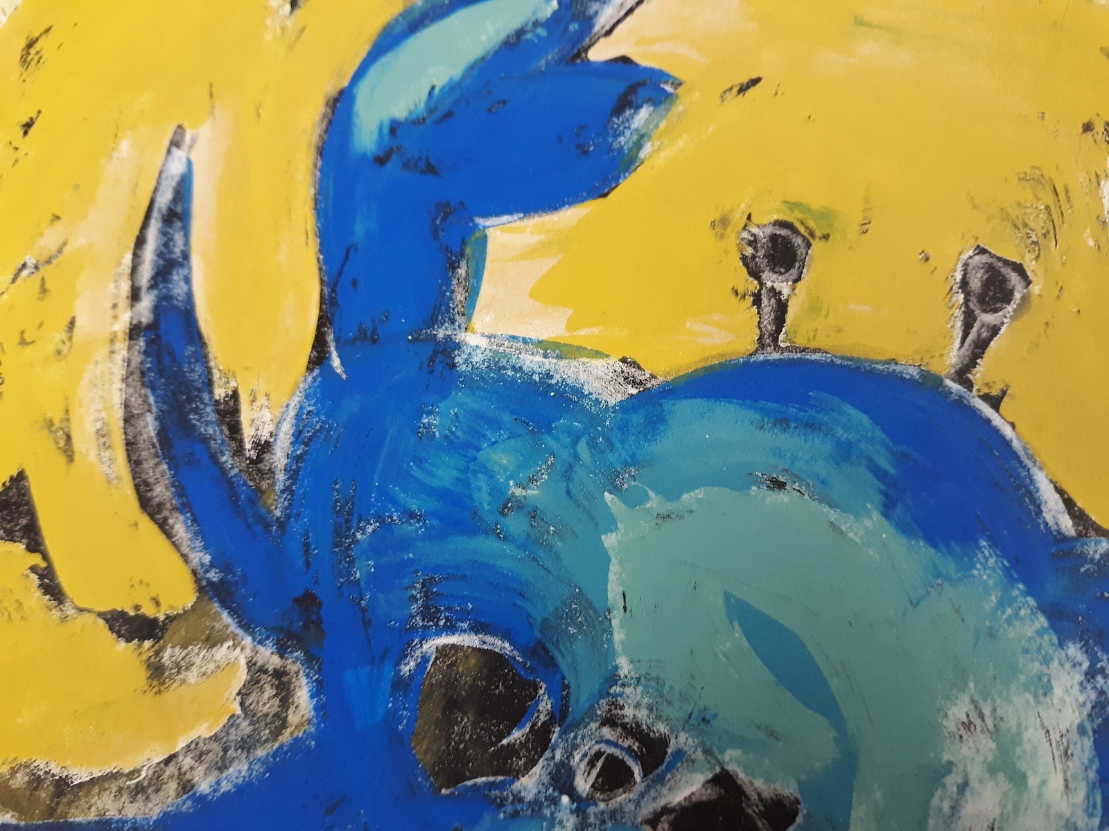 Original Blue Crab Painting Coastal Wall Art Nautical Beach Decor Sea Life 8×10