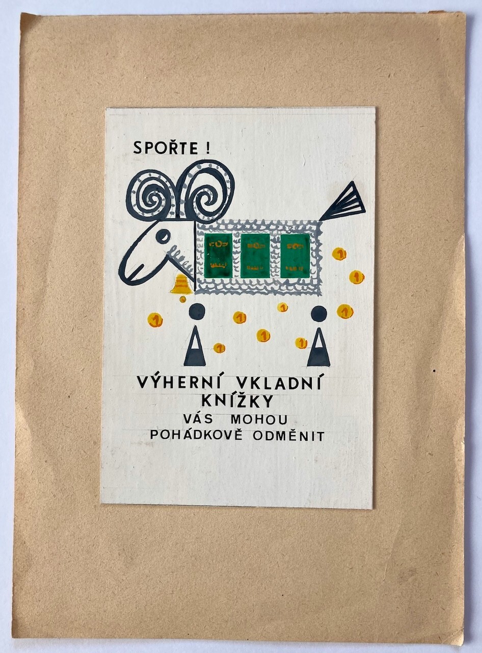 Original Paintings Graphics – ADVERTISING CONCEPTS – BANKING – CZECHOSLOVAKIA