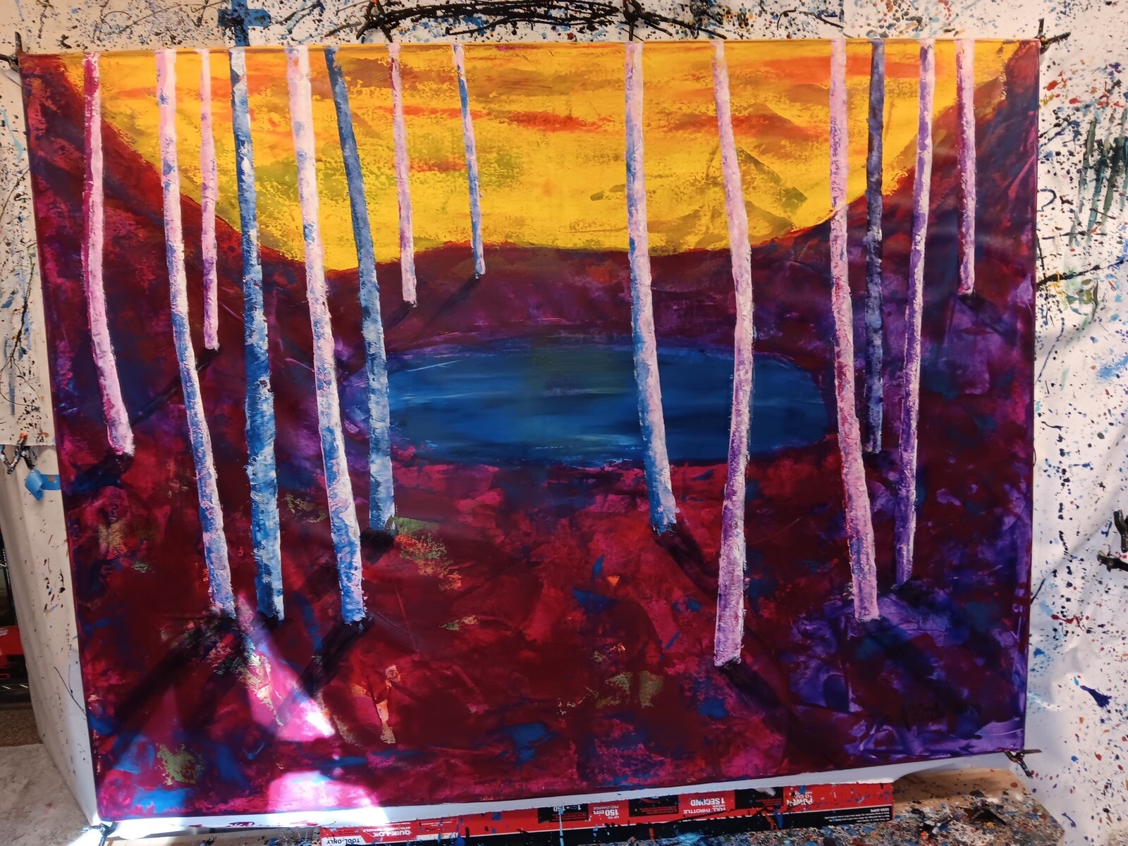 Mark Little Original ￼Professional Painting 84”X62” (7 Foot) Abstract Modern XL