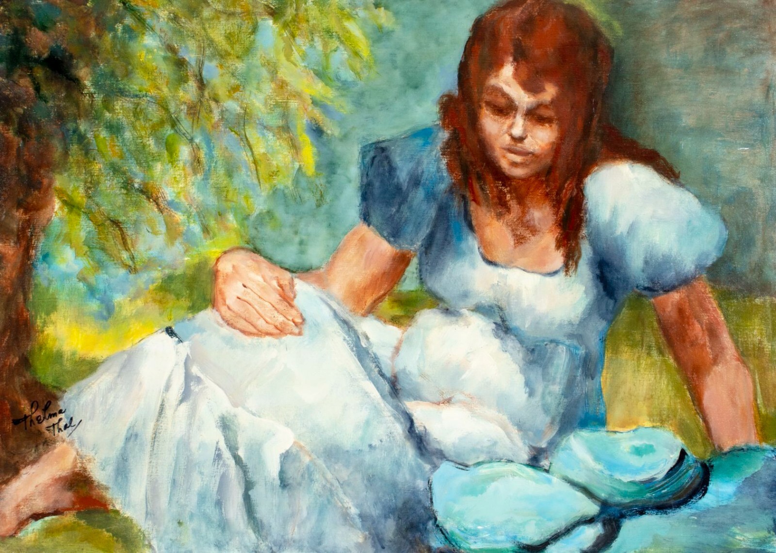 Thelma Thal (NY,1903-2001) oil painting 128729