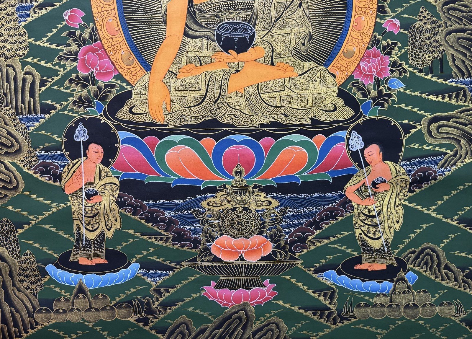 101cmx80cm Shakyamuni Buddha Thanka Art