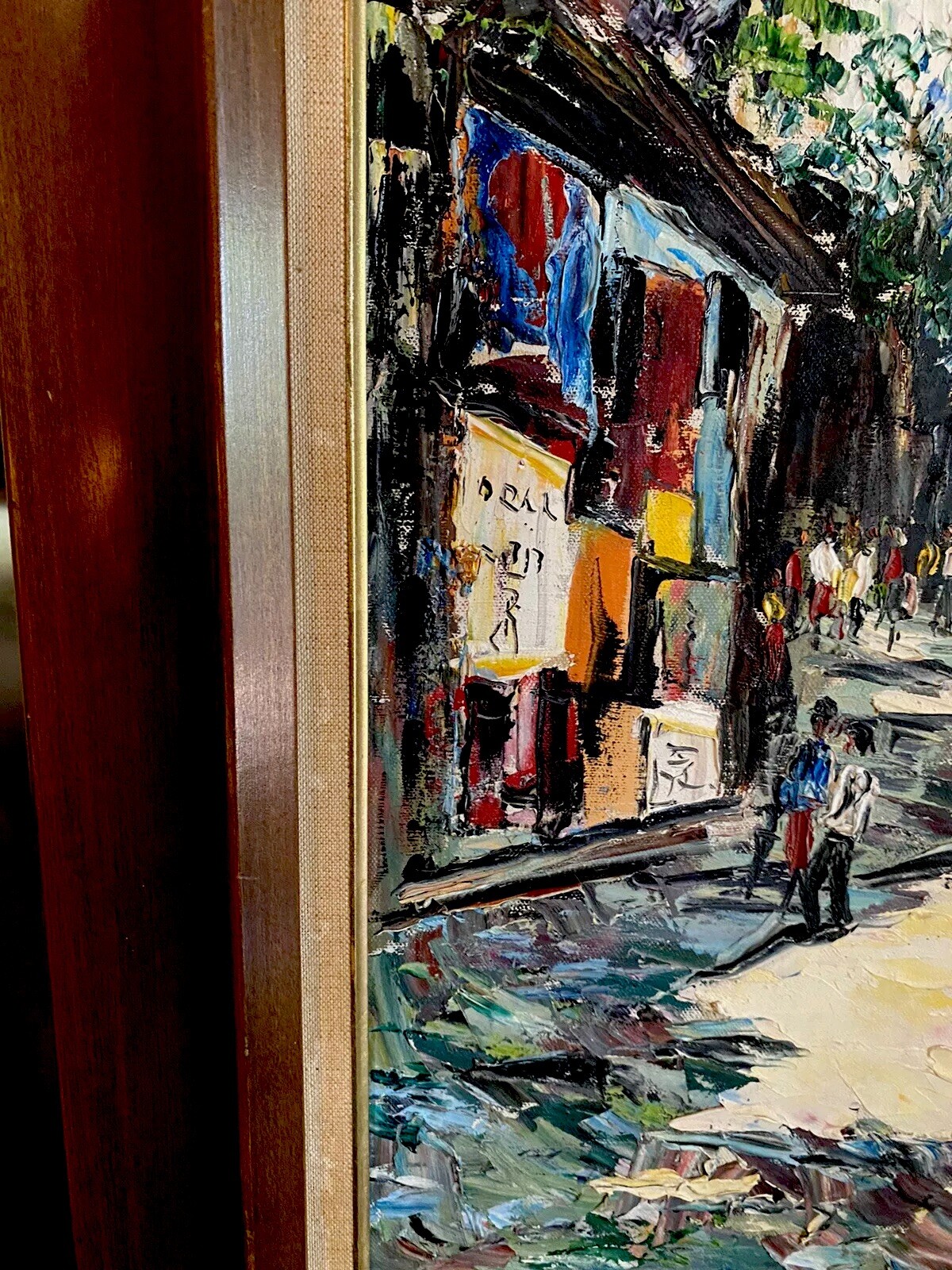 Original Oil Painting of Street Scene by Tea Sternklar Framed, In Excellent Cond