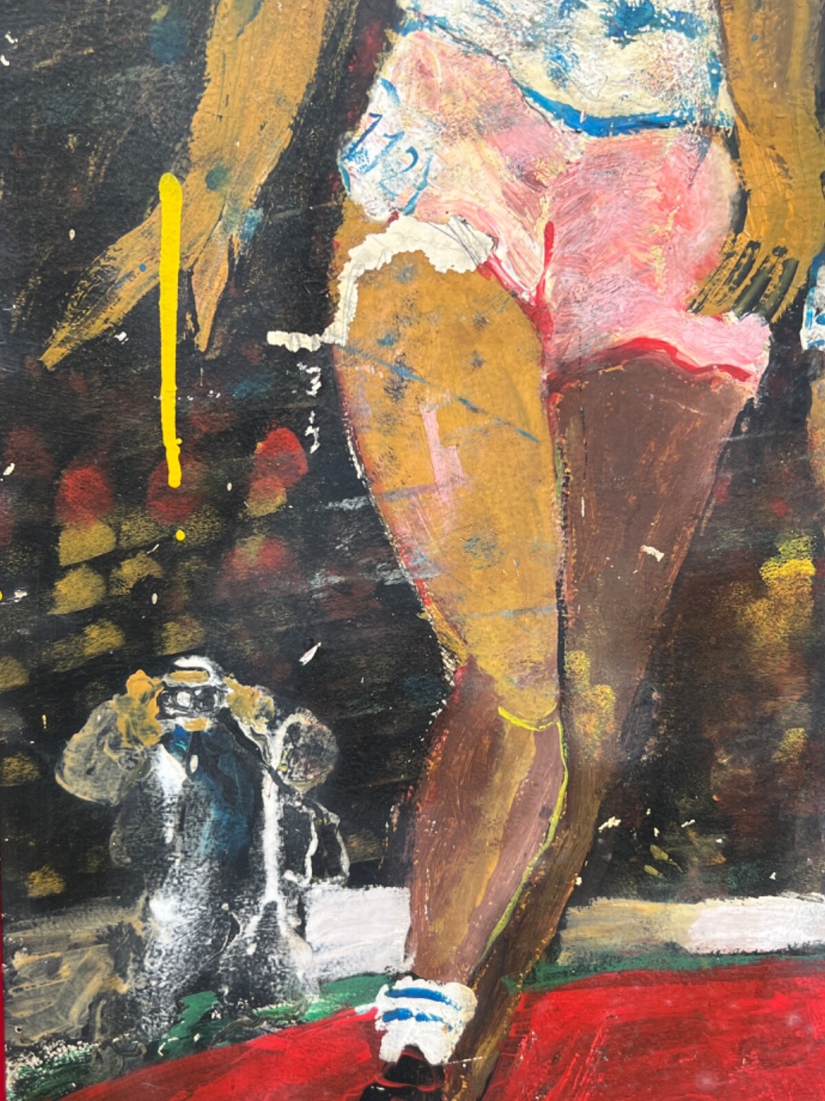 The Runners 1984 Los Angeles Olympics L. A. Oil/Wood Sports & Arts Athletics