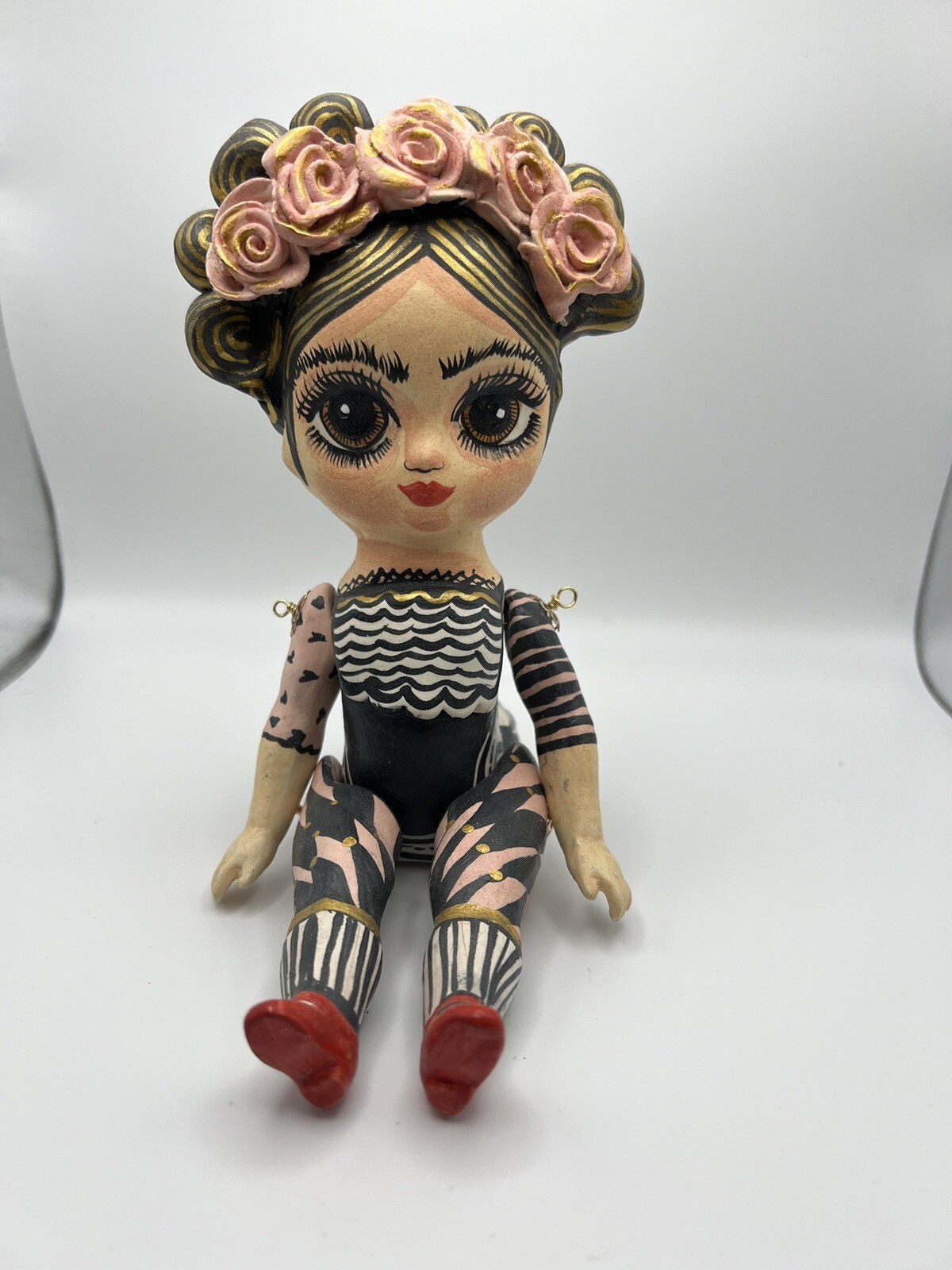 Frida Kahlo Ceramic Doll ooak Fugi Naim
