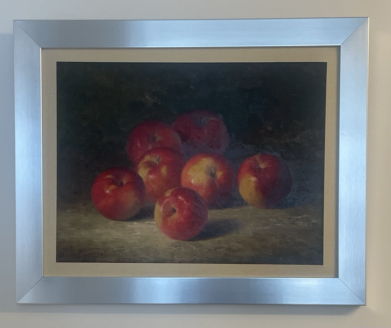 Rare Bryant Chapin Oil Painting, Still Life of Apples 1909.