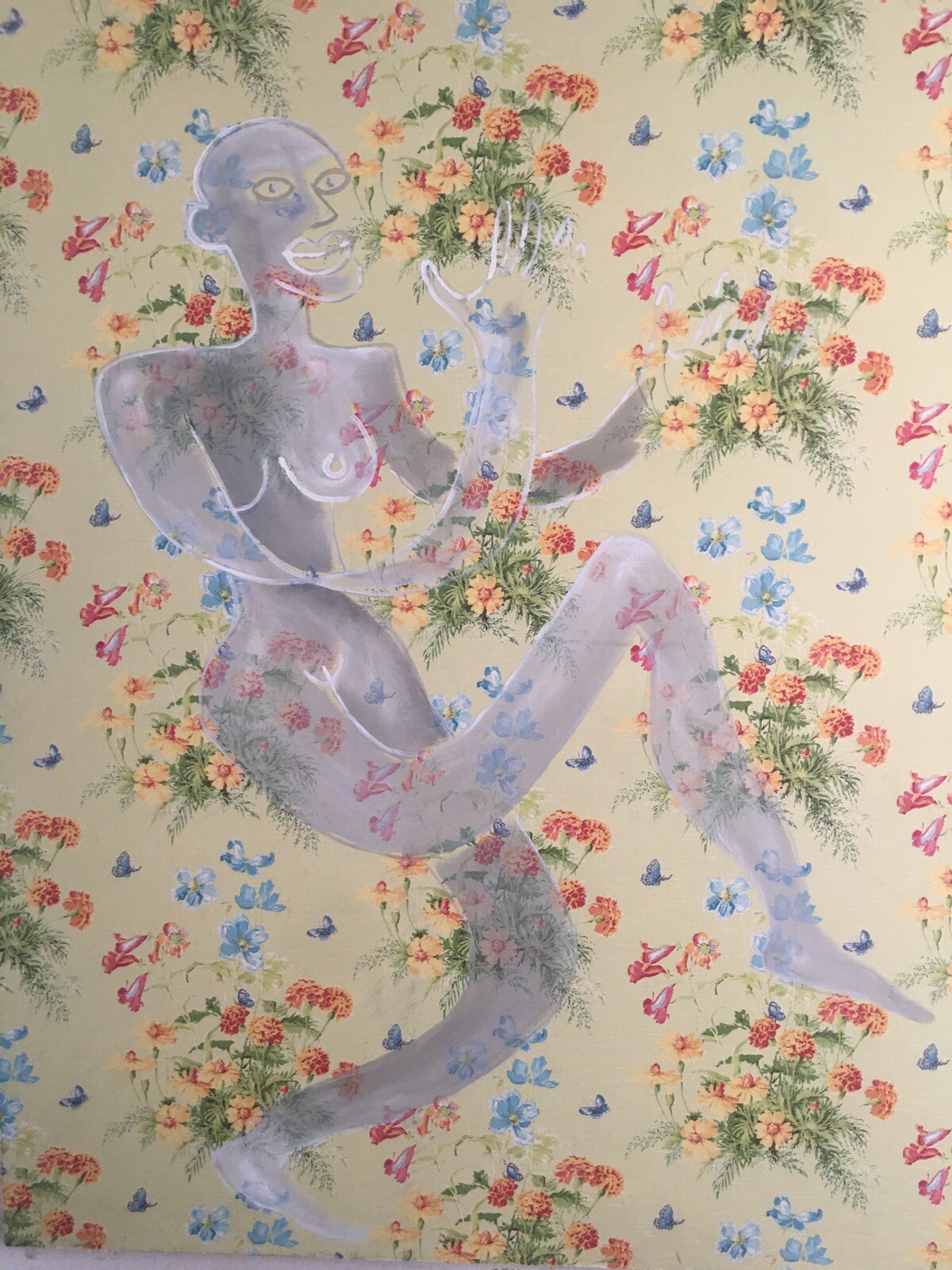 Alexander Kaletski 1998 Signed “Summer Dance” Wallpaper Heroes 50” W x 64” L