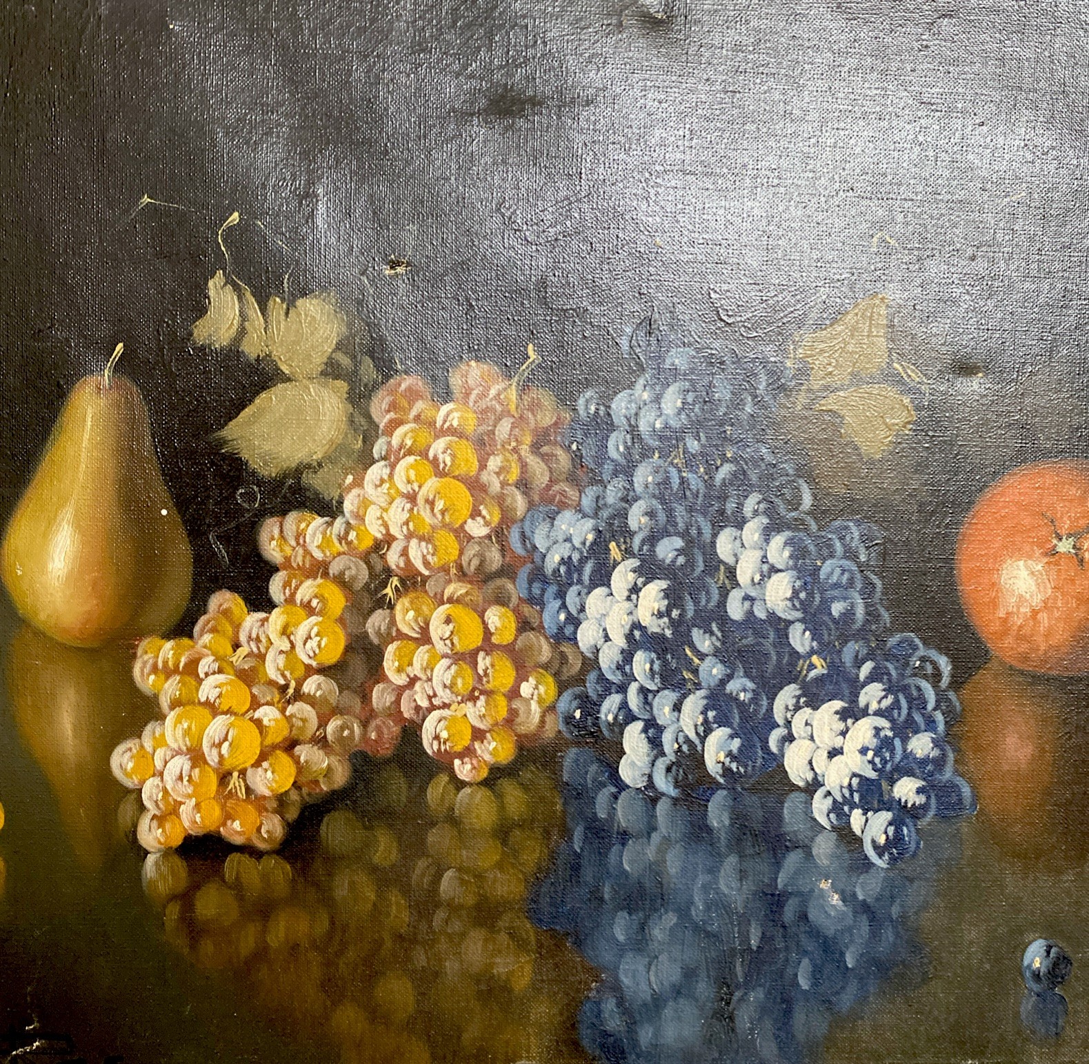 J Ros Signed Still Life Oil on Canvas 26.5”x23” Framed Beauty Of Natures Bounty