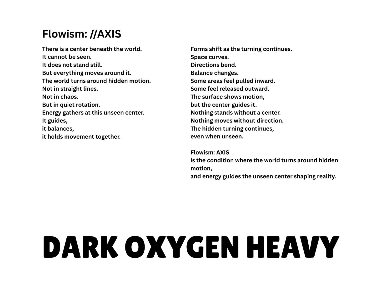 DARKOXYGENHEAVY Flowism:AXIS 8.5×11 Original Modern Art Home Interior