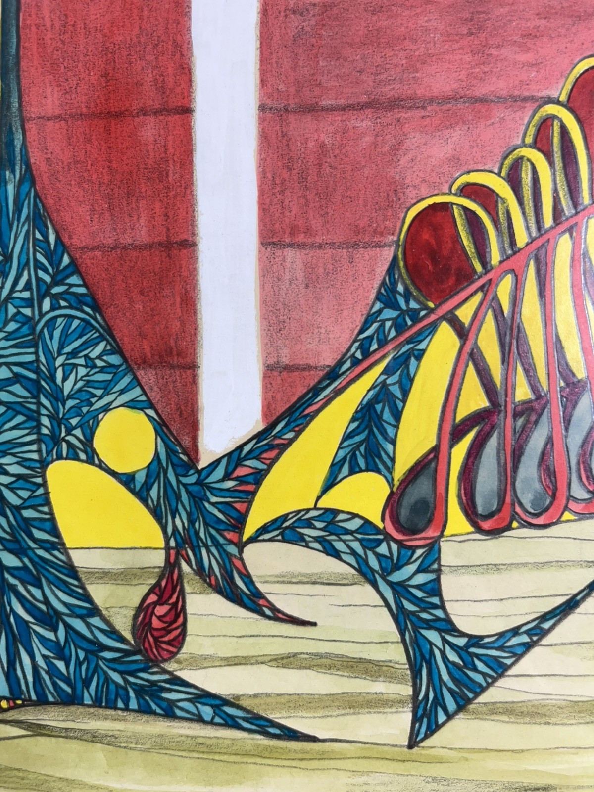 DERRICK TAYLOR SURREALIST CUBIST ABSTRACT AVANT GARDE MIXED MEDIA OIL PAINTING