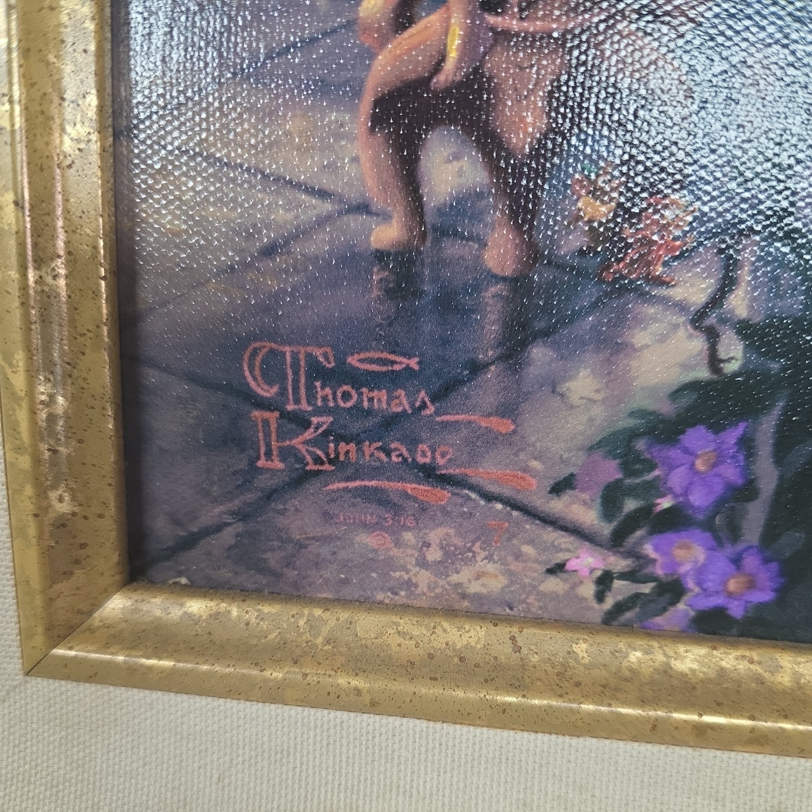 THOMAS KINKADE – BEAUTY & BEAST FALLING IN LOVE 18″X27″ S/N #227 / 1155 – SIGNED