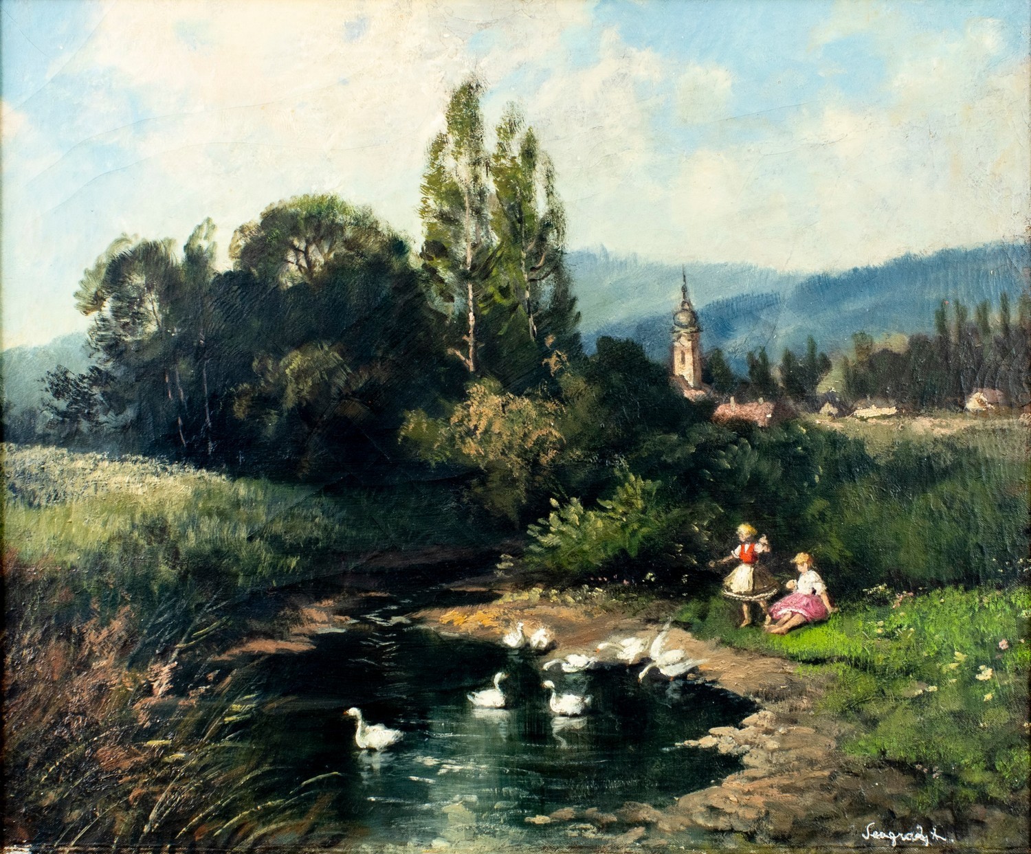 Antal Neogrady (Hungary,1861-1942) oil painting antique 150297