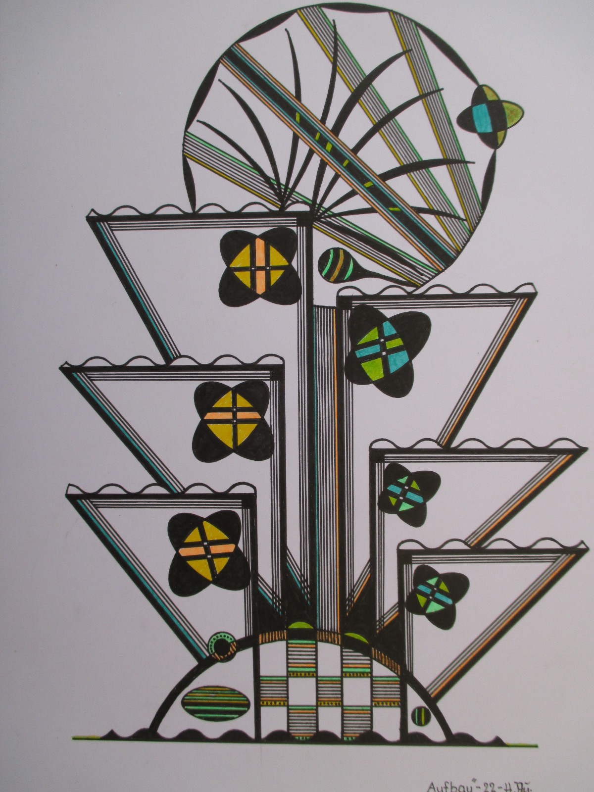 Original Ink Graphic – “Building” from 2022 – B. No.: 1763 – A4