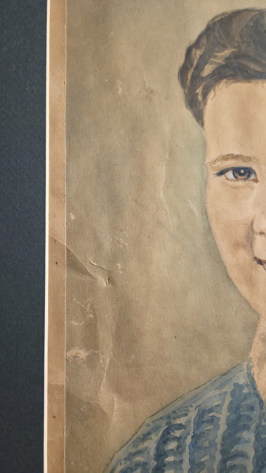 1946 WATERCOLOR PAINTING,YOUNG LADY BERCHTESGADEN,GERMANY of F. ZWERNEMANN 27×21