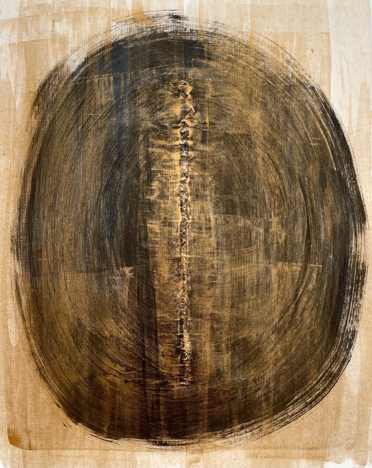 MODERN MINIMALIST PAINTING BLACK AND GOLD