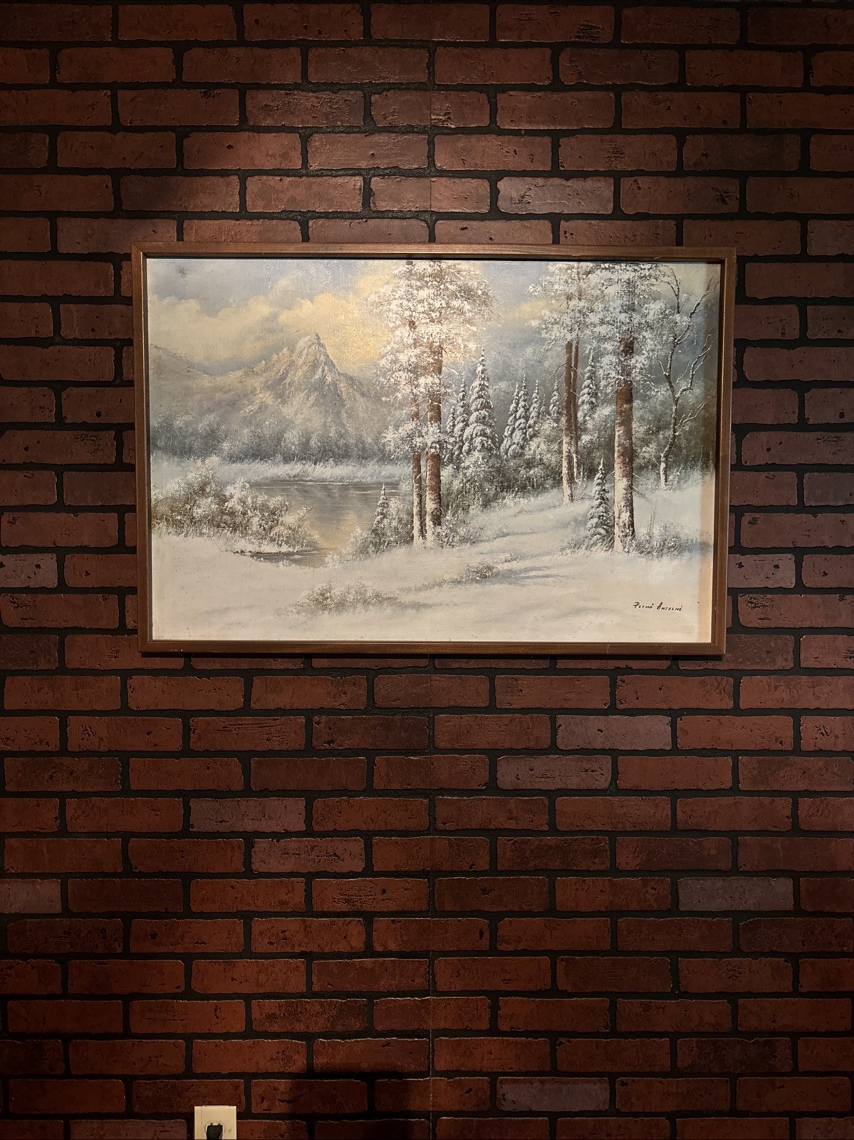 PETHO ANTALNE Gorgeous Winter Scene OIL PAINTING 36 X24