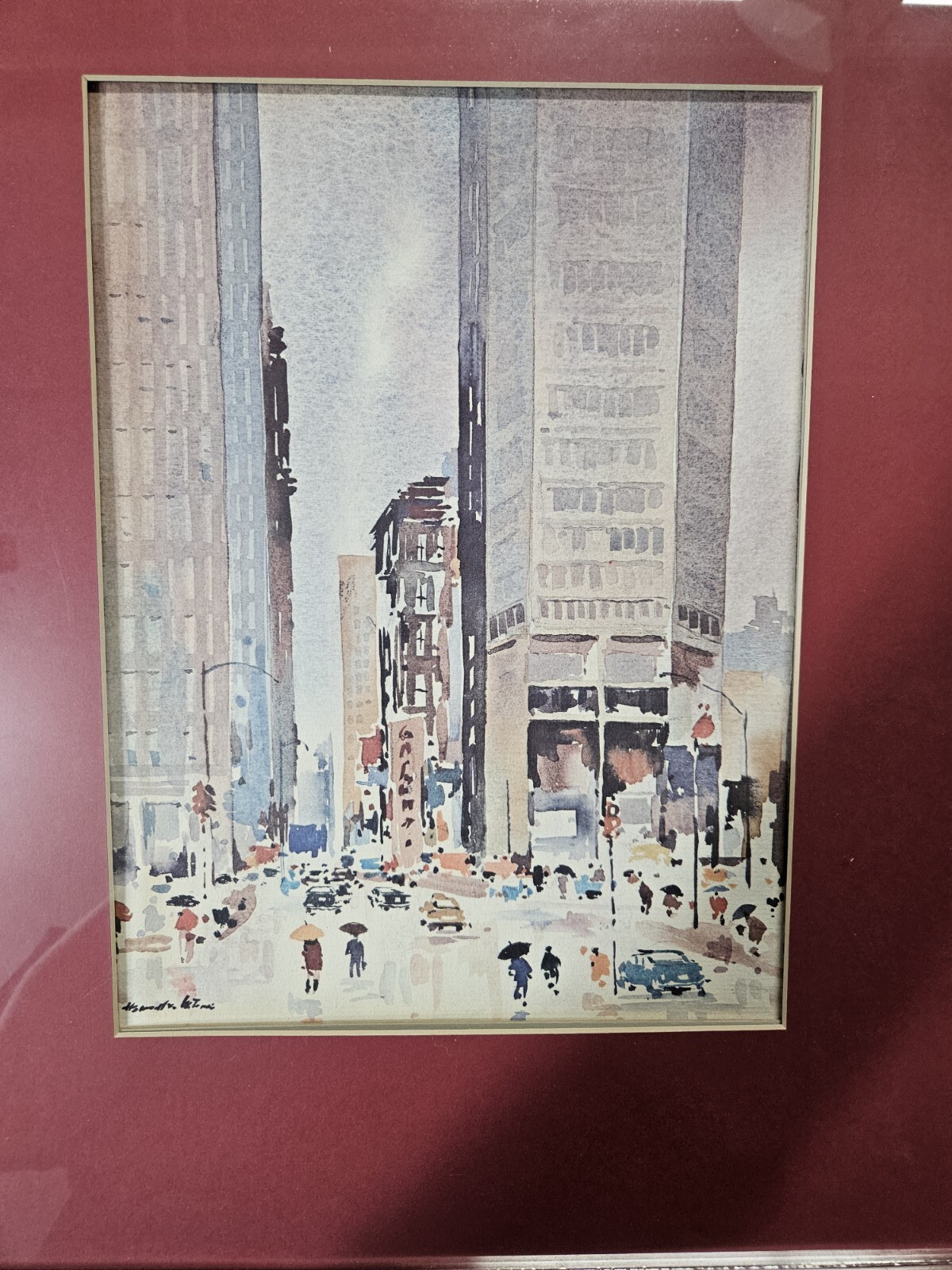 Howard Watson Philadelphia Watercolor Scene
