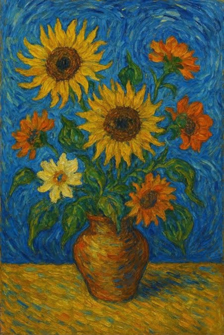 Vincent van Gogh Signed Oil Painting on Canvas 16×24 in Post-Impressionism