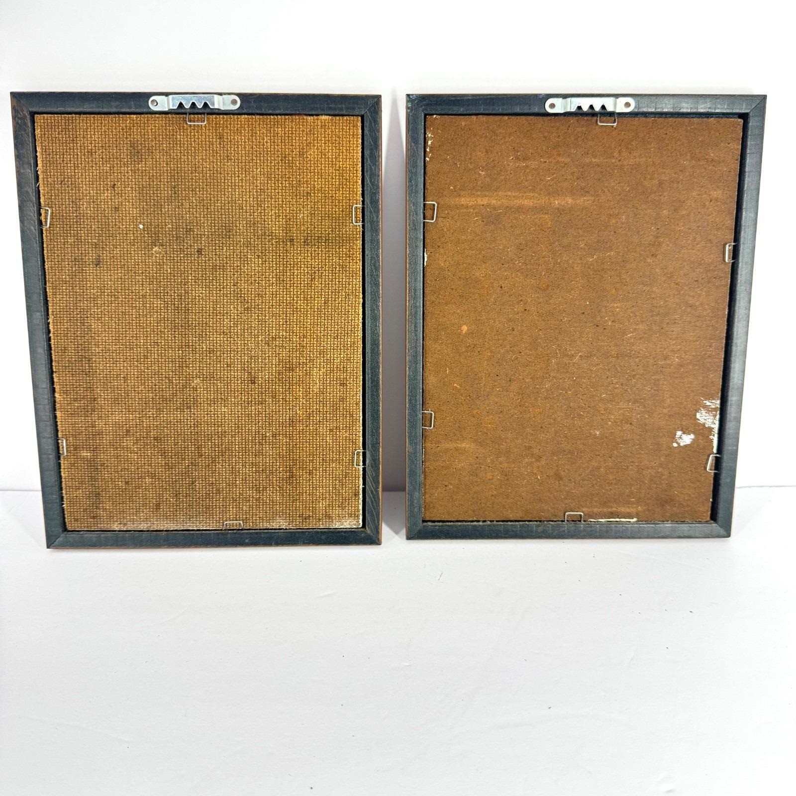 Vintage Pair Framed Children Chamber Pot 3D Relief Wall Art Bathroom Kitsch
