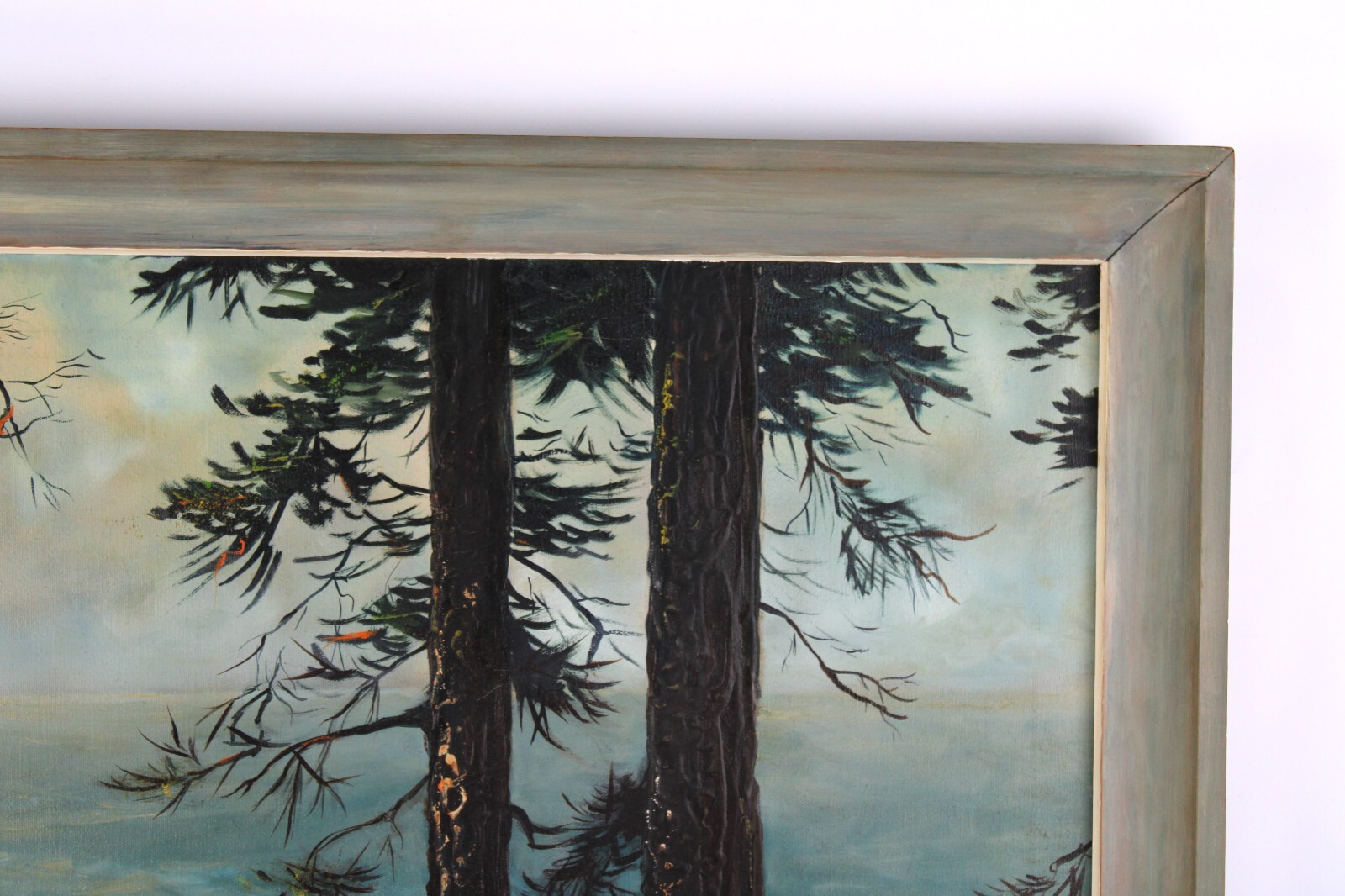 Antique Acadia National Pk Schoodic Point Seacape Oil Painting Signed Joyce Raye