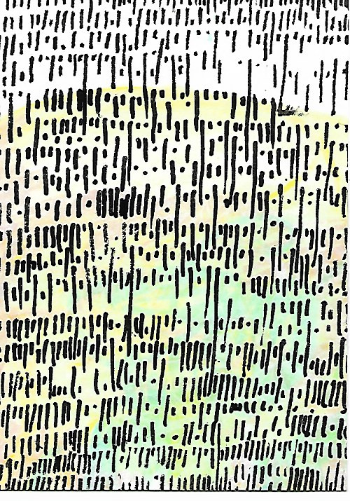 ACEO ATC CARD “Letters 44” REASOR Original Abstract Painting 2.5×3.5