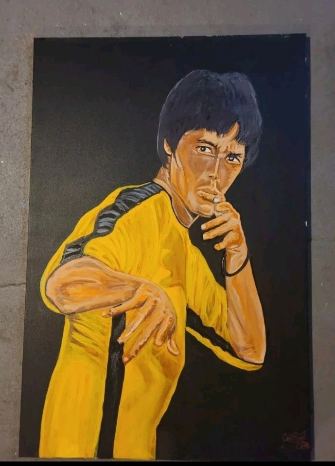 Bruce Lee portrait.. it’s Like Water 💦 24×36 original artwork