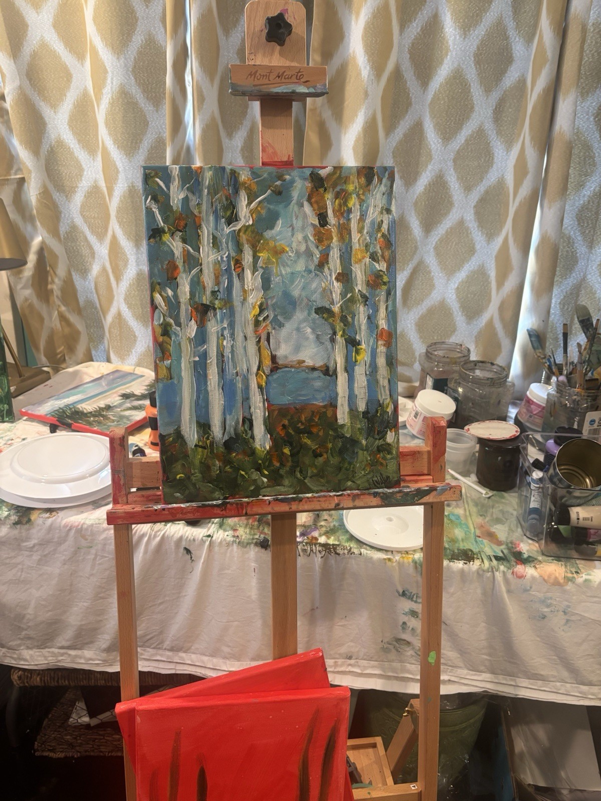 Landscape painting Сanvas wall-art signed 12×16