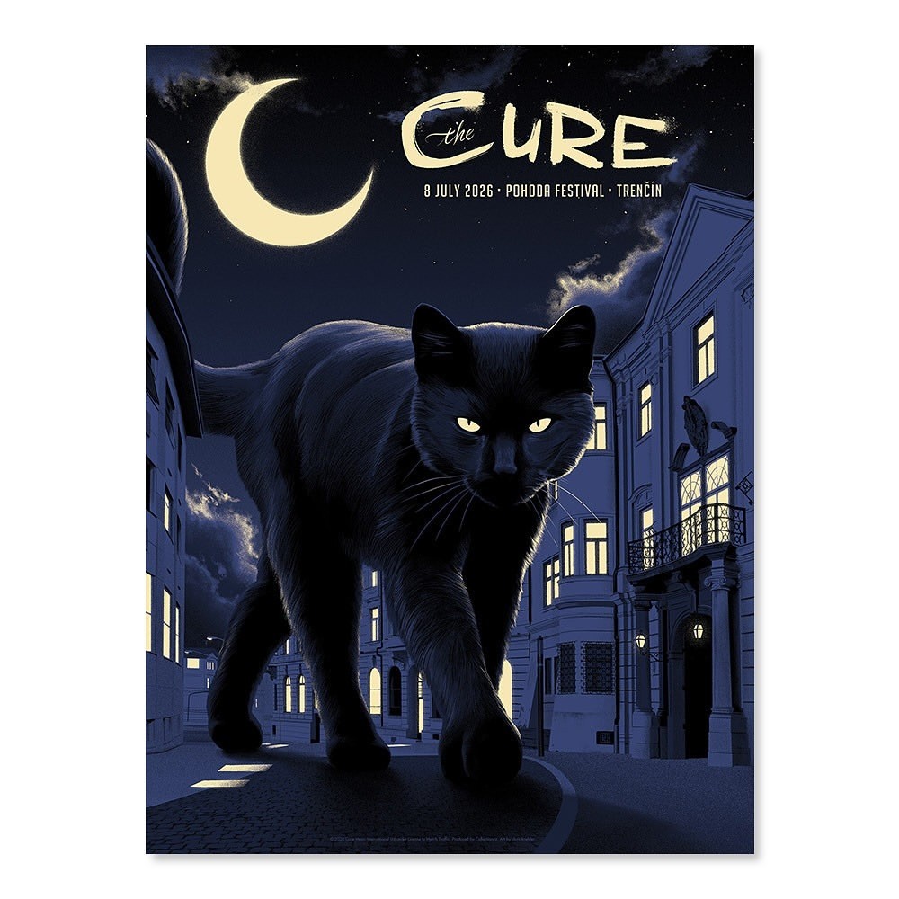 THE CURE Concert Poster Pohoda Festival Slovakia July 8 2026 – Black Cat Art