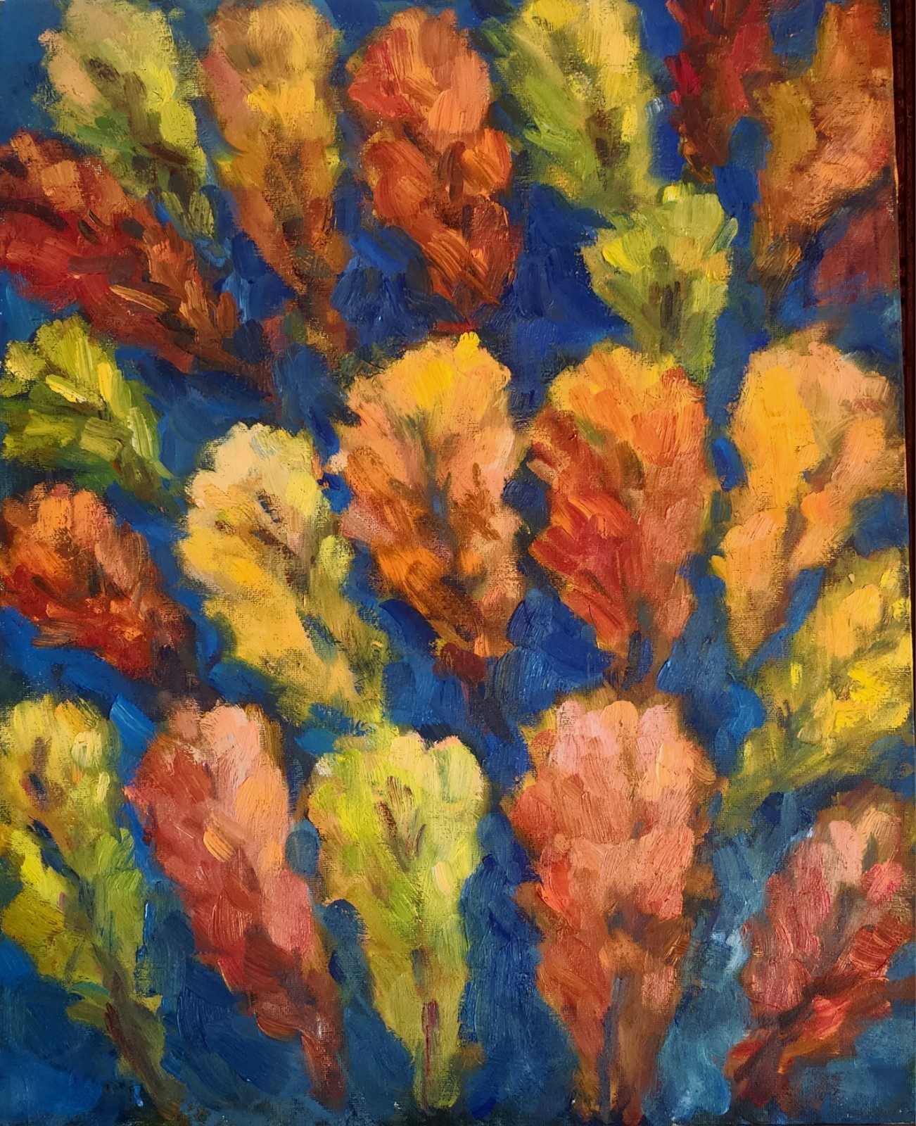 Original Oil Painting Snapdragons Modern Impressionism Floral OOAK by Donalee