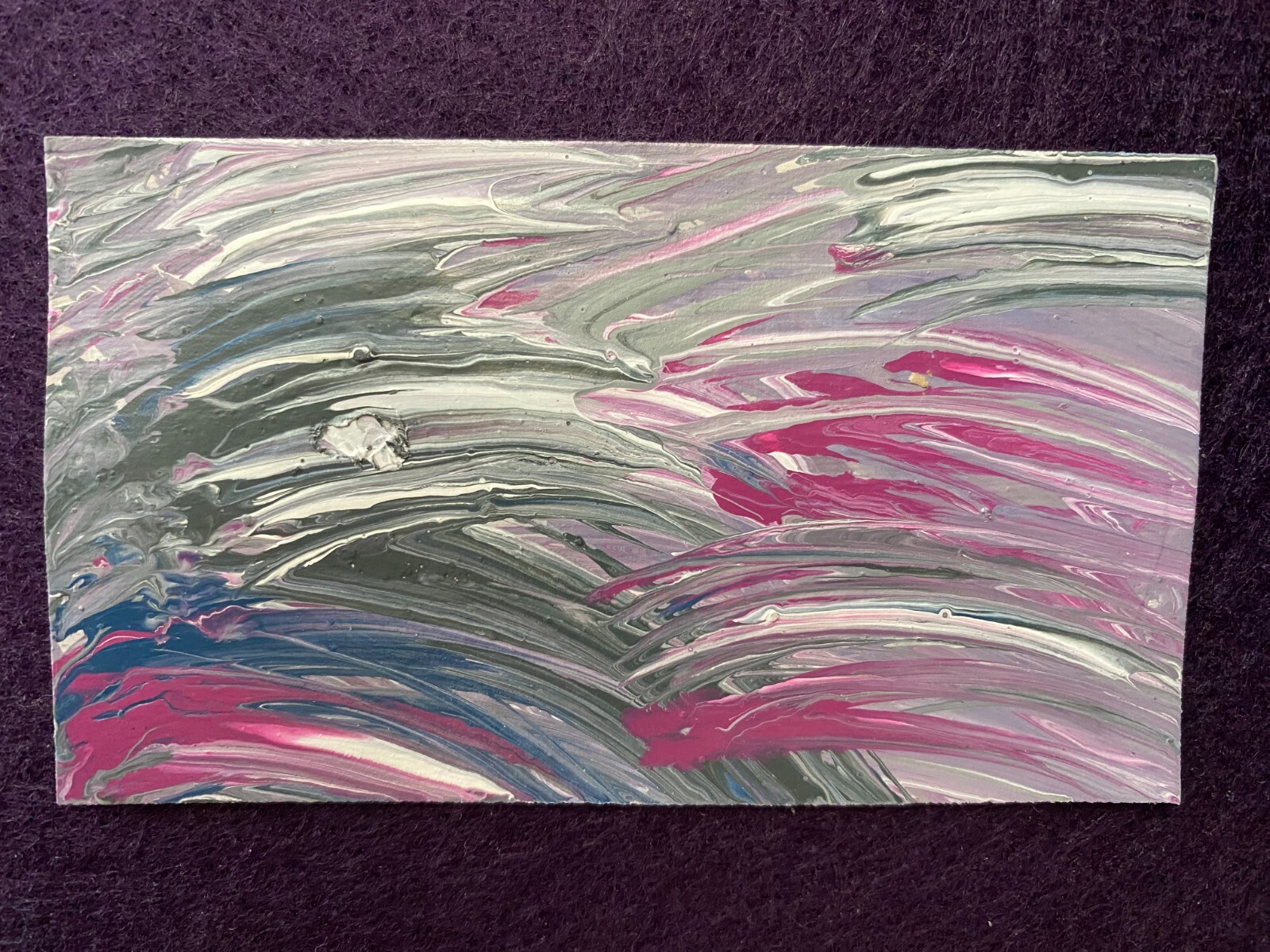 BCA Original Art Card 3.5×2 inches Abstract Latex Signed WGF 2024.0115 D
