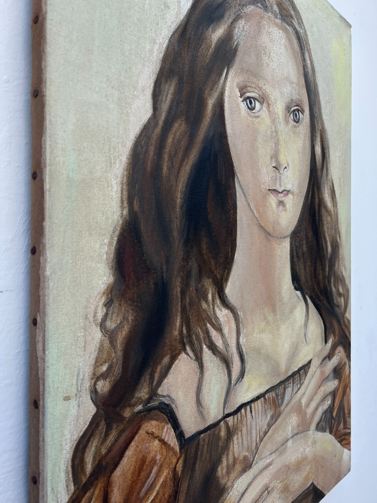Tsuguharu Foujita Oil Painting on canvas, Signed and stamped 20 x 28 in.