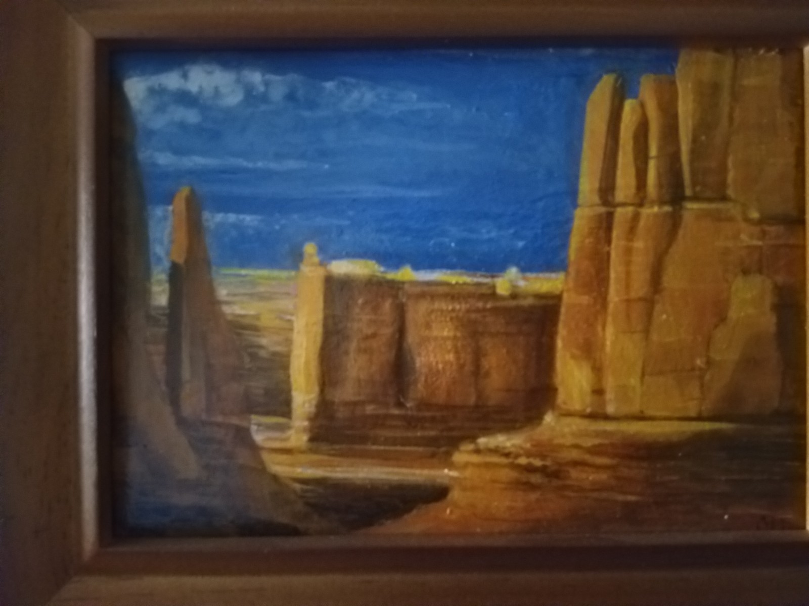 Beautiful Grand Canyon National Park Landscape Painting Wooden Frame