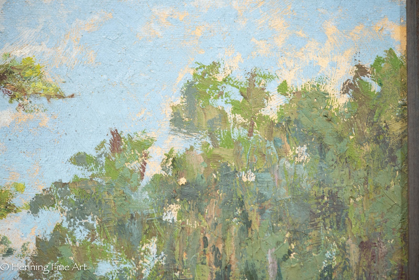 Beautiful Florida Impressionist Landscape Painting by Linda Hauser Cypress 23×29