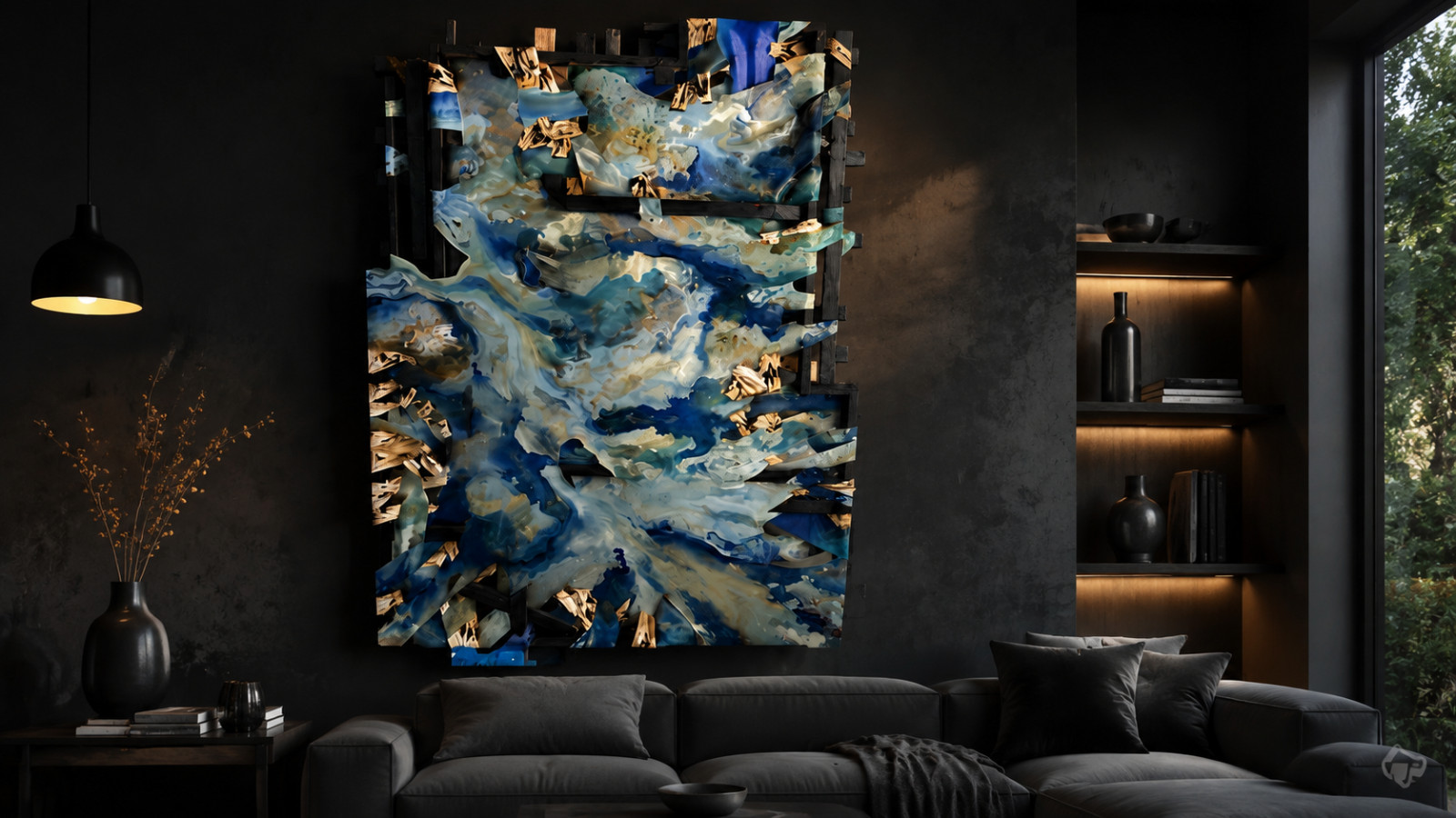 Joshua Duncan original wood oil canvas Dope-AH-Mean infractioned Thia Mine signe