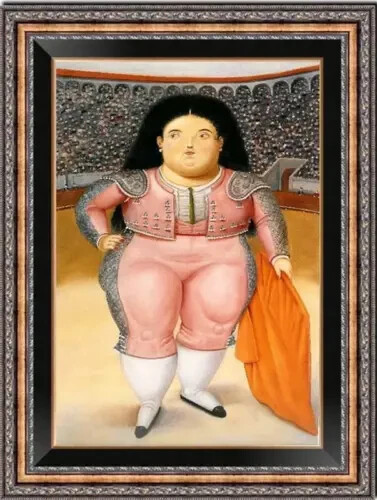 100% Handmade Oil Painting Reproduction Of Fernando Botero Girl On Canvas 24″x36